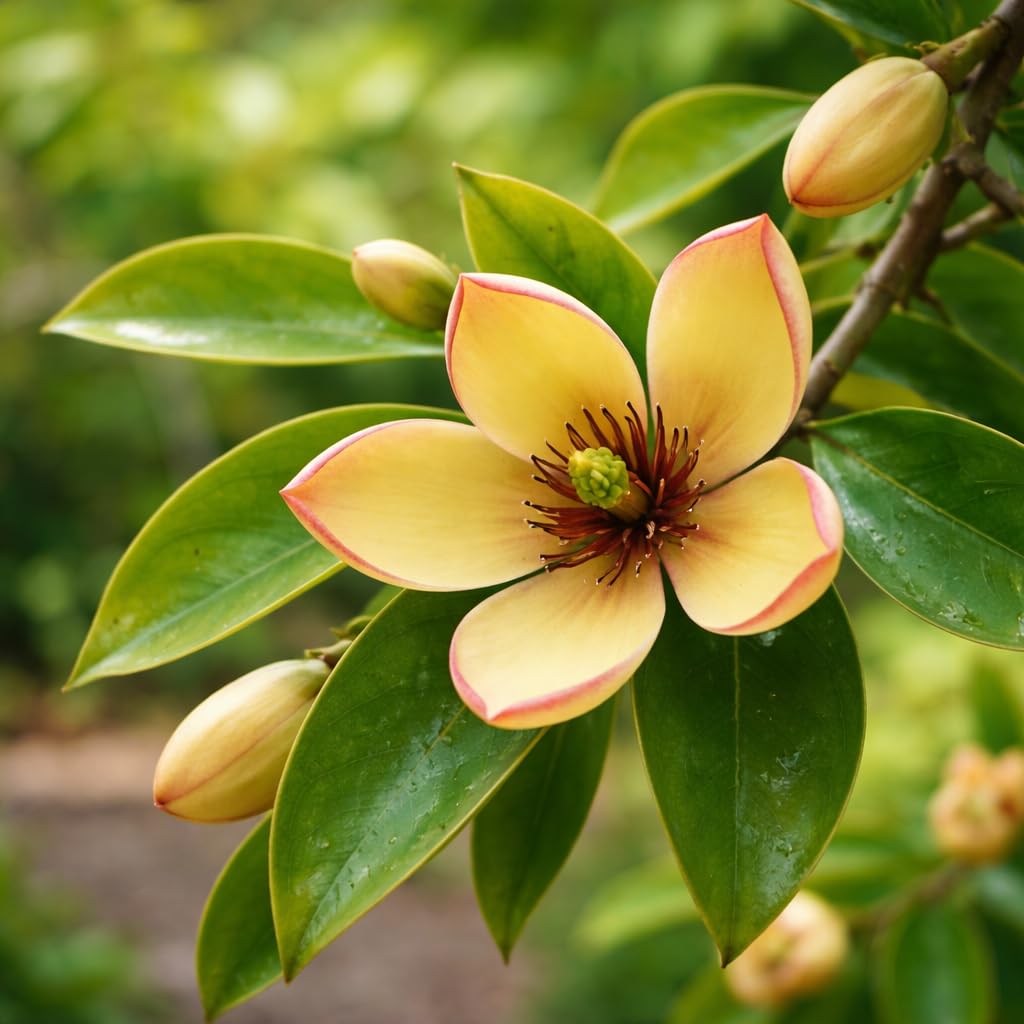 Banana Magnolia Bush (Banana Shrub) - 12-18" Tall Live Plant - Gallon Pot - Fragrant Evergreen Flowering Hedge - Magnolia figo