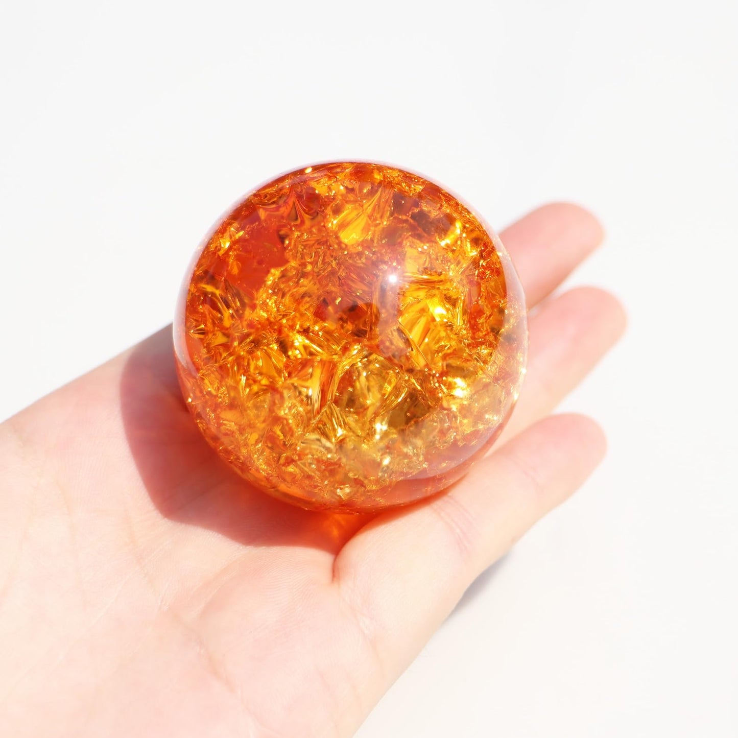 50mm Crystal Ice Cracked Balls with Metal Branches Base Paperweight K9 Glass Decorative Ball Decor for Home Table Room Office Wedding Ornaments