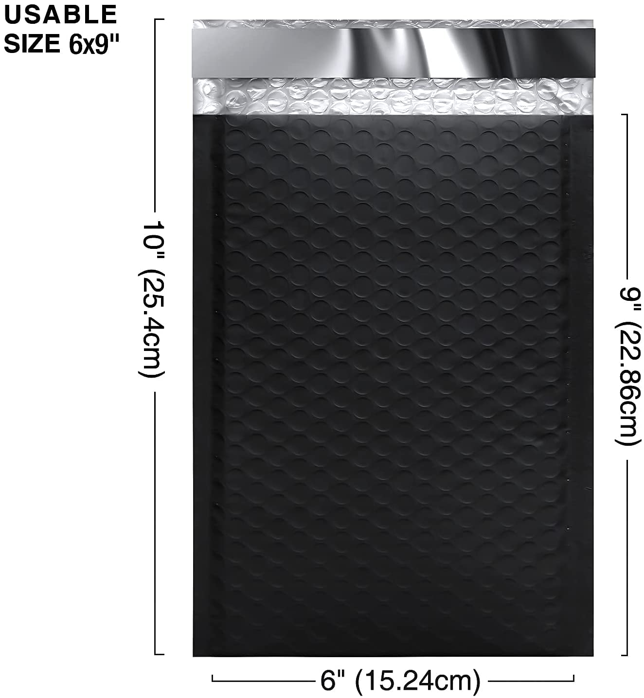 Switory 50pcs Padded Envelopes A5 Bubble Mailers Packaging Bags 6x10In Jiffy Bags Envelopes Bubble Wrap Poly Mailers Mailing Bags15.3cmx22.9cm (Black)