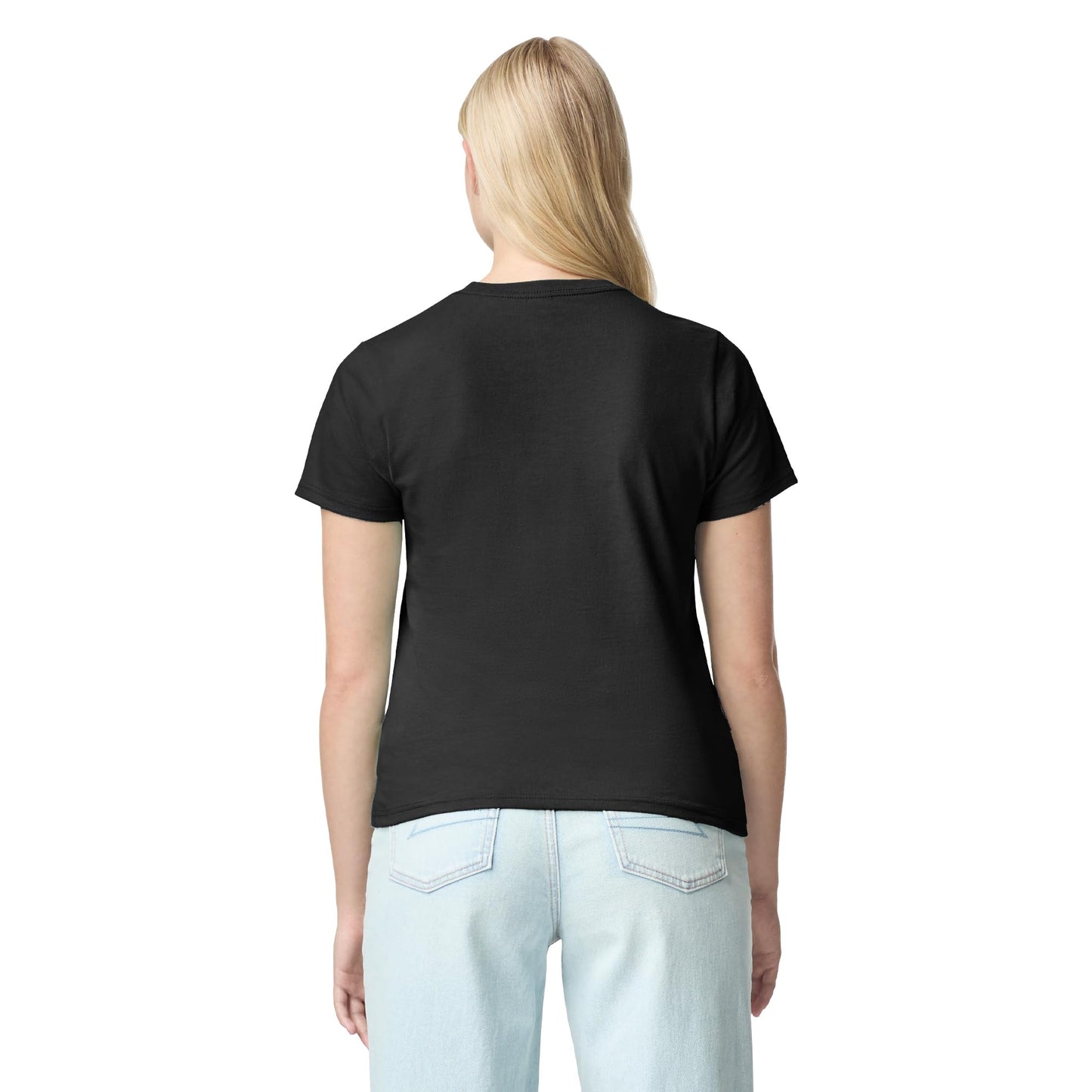 Gildan womens Heavy Cotton Adult T-shirt, 2-pack T Shirt, Black, Large US