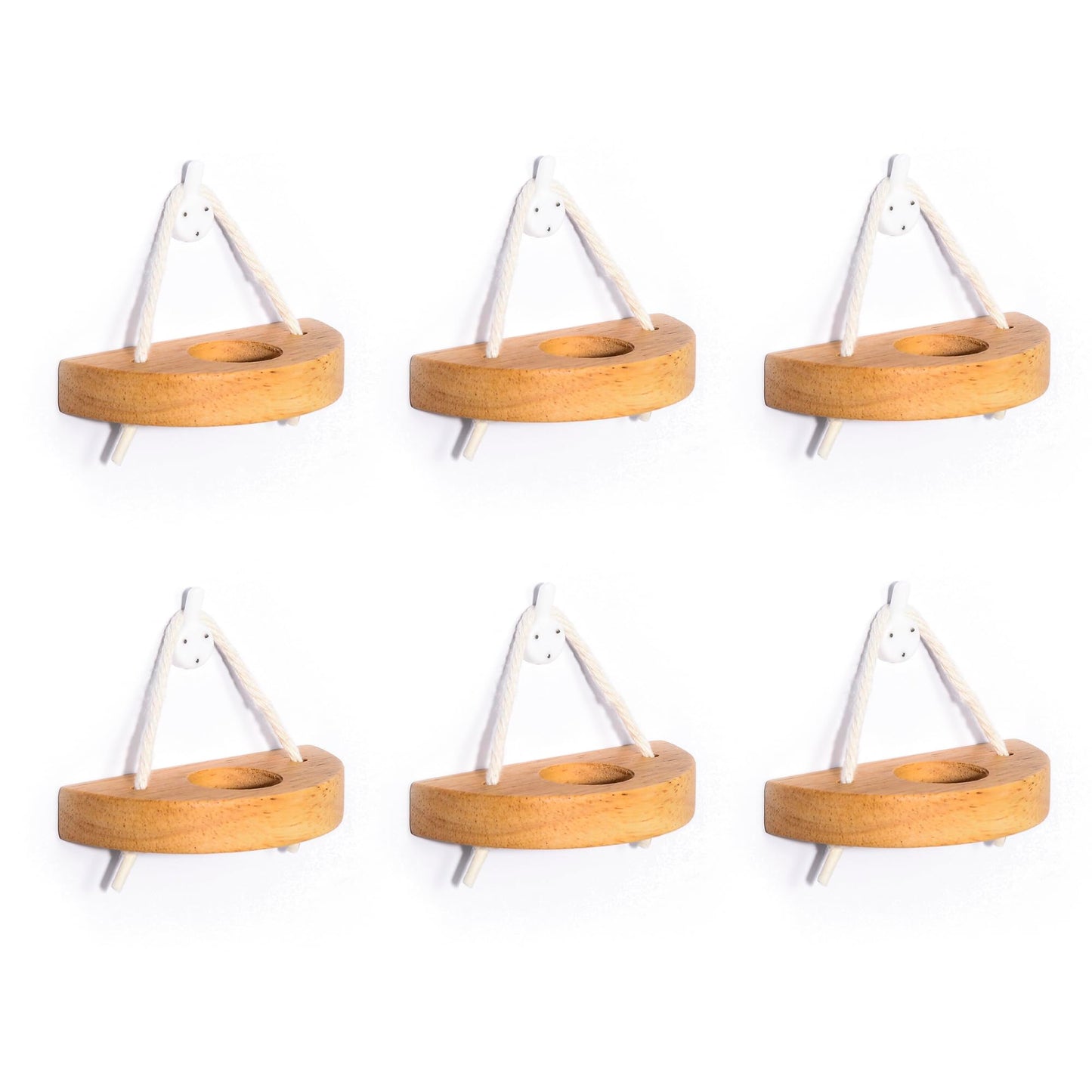 MITIME air plant holder, small air plant display stand. Wall mount to save space, wall decoration. (Plants not included) (Set of 6)
