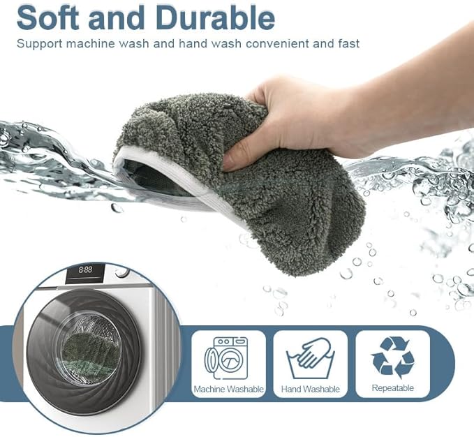 Reusable Microfiber Mop Pads Washable Wet Pads Compatible