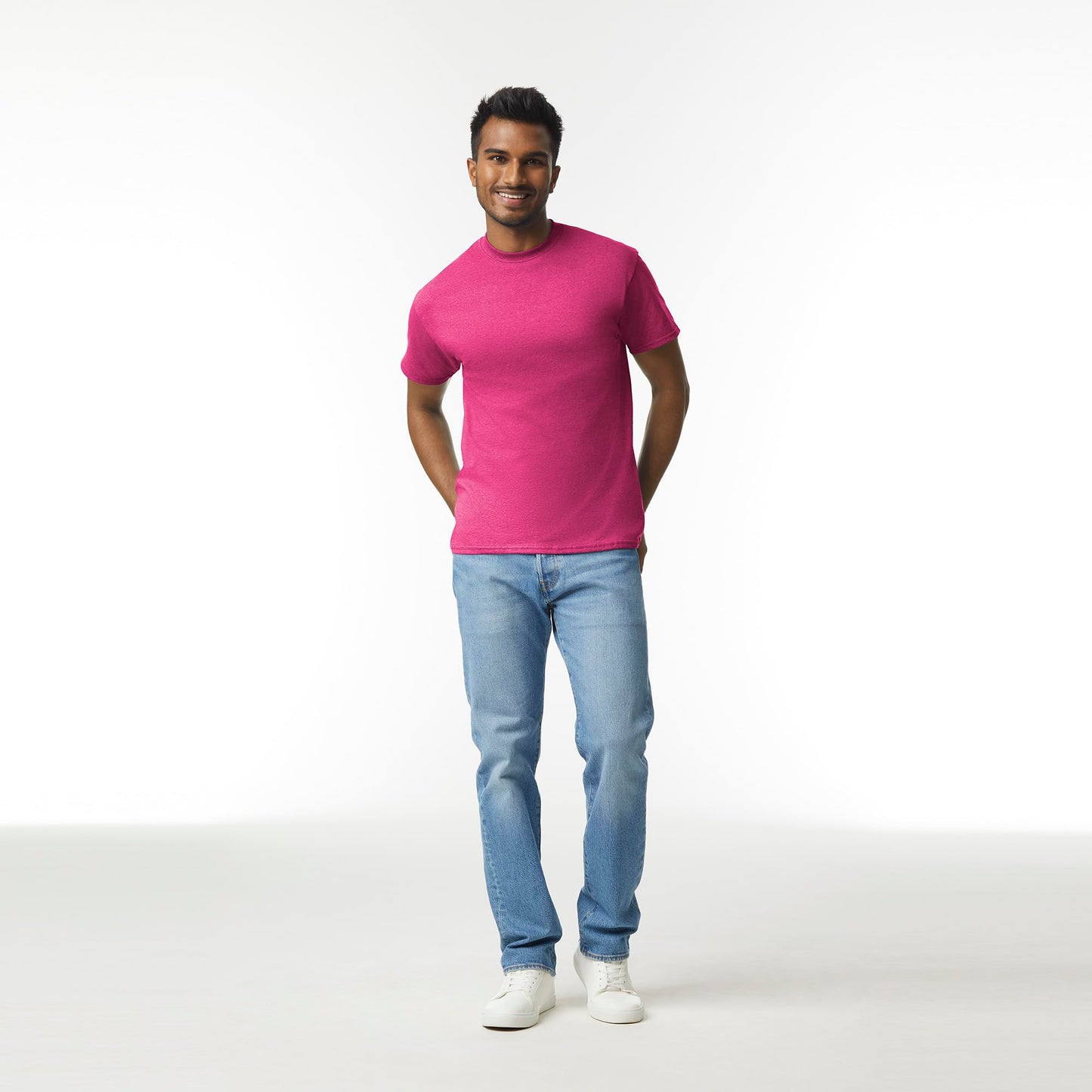 Gildan Adult Ultra Cotton T-Shirt, Style G2000, Multipack, Heliconia (2-Pack), Medium