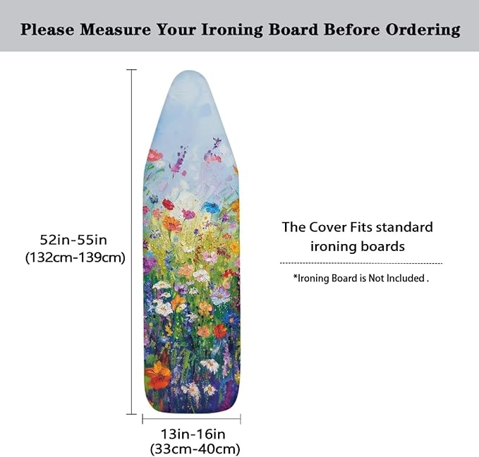 Oil Painting Flower Ironing Board and Pad Standard Size Ironing Board