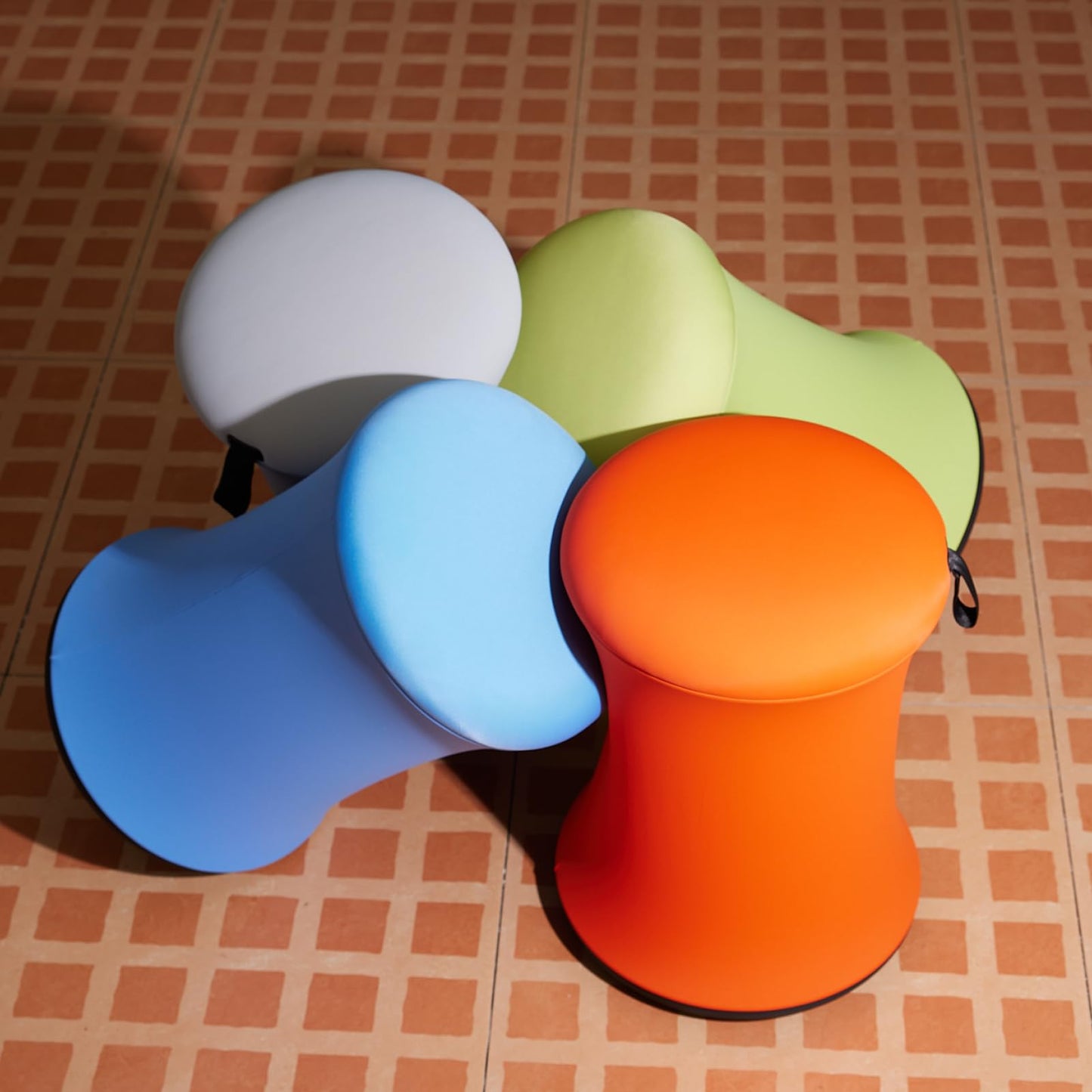 TopJob Boba Chair Stylish Active Wobble Stool, ADHD Chair, Improves Posture and Focus, Ergonomic with Height Adjustable Stool for Adults Children for Home Office, Study Room (Sky Blue)