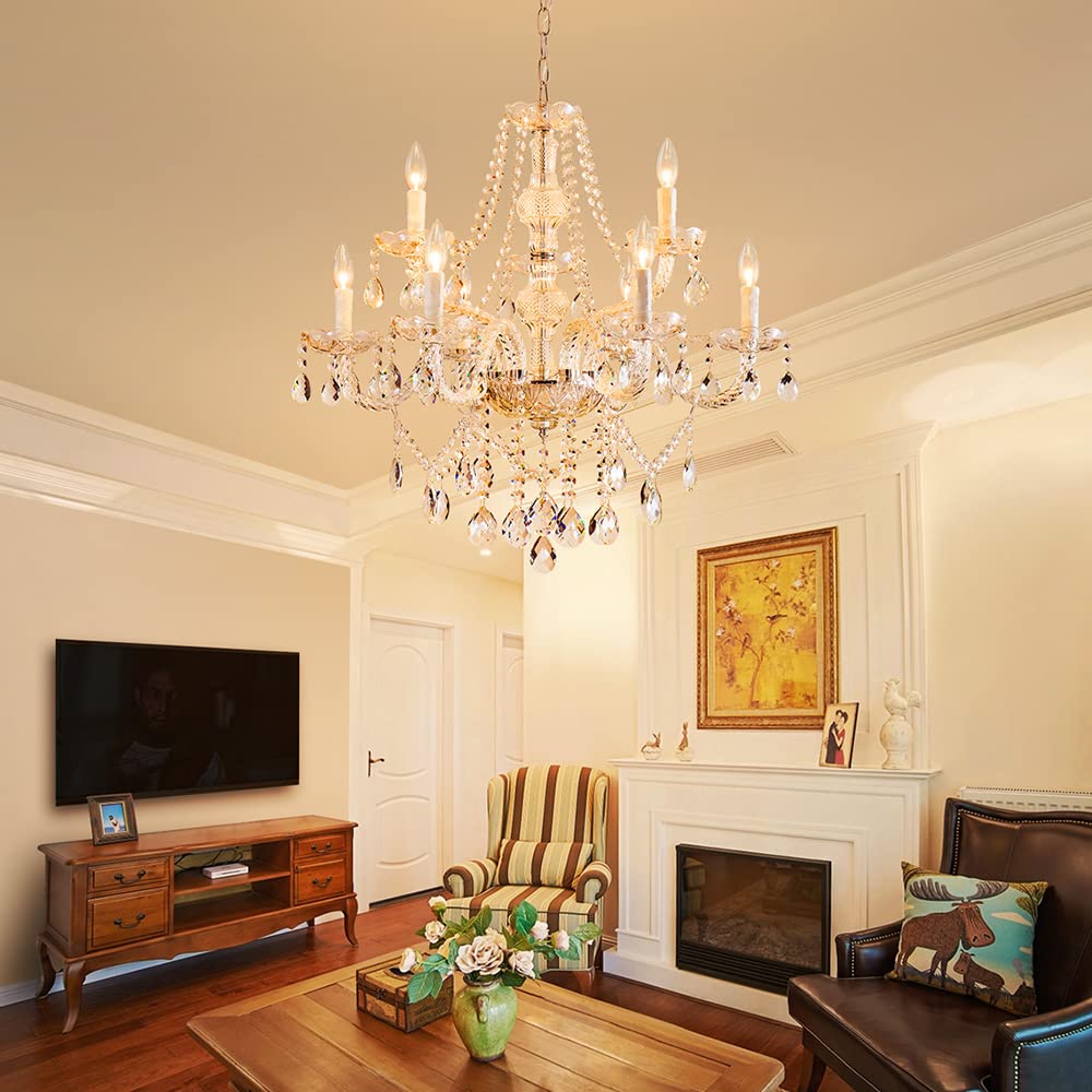 Saint Mossi 9 Light Modern Contemporary Elegant Crystal Glass Chandelier Pendant Ceiling Lighting Fixture