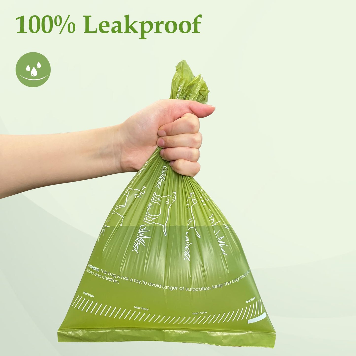 240 Count Unscented 13” x 9”Dog Poop Bags Rolls, Leakproof Strong & Sturdy Waste Bags for Doggie Cat Pet