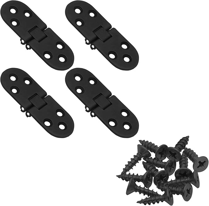Piutouyar 4PCS Butler Tray Heavy Duty Folding Flip Top Hinge 180 Degree Round