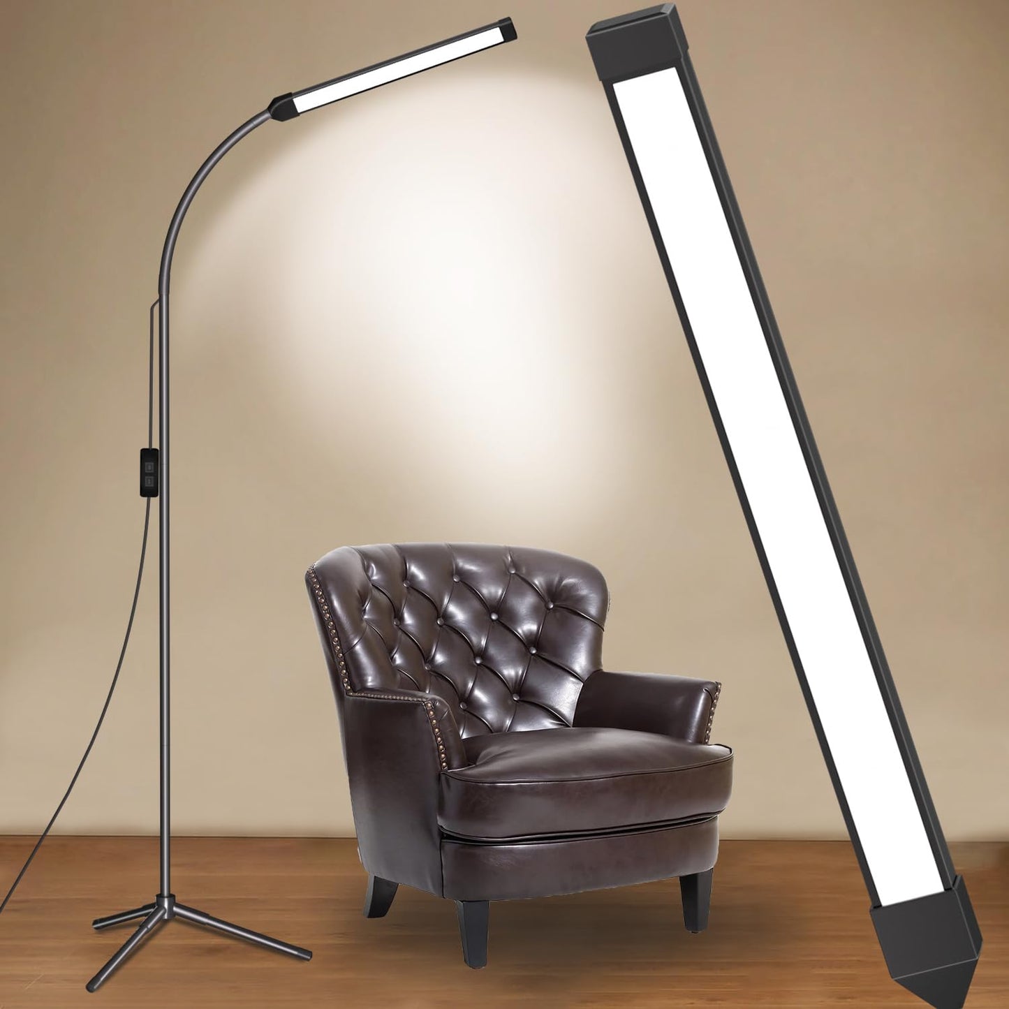 Led Floor Lamp for eyelash extensions Standing light Floor Lamps for Office Standing Lamp Brightness eyelash lamp tattoo Light Eye Caring Reading lamp for Bedroom makeup light lash light extension