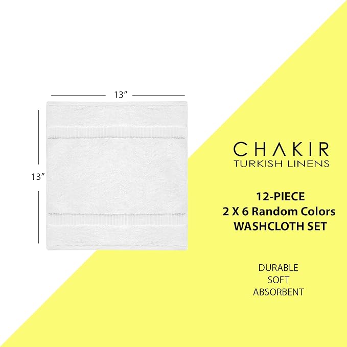 Chakir Turkish Linens Hotel & Spa Quality, Highly Absorbent 100% Cotton Turkish