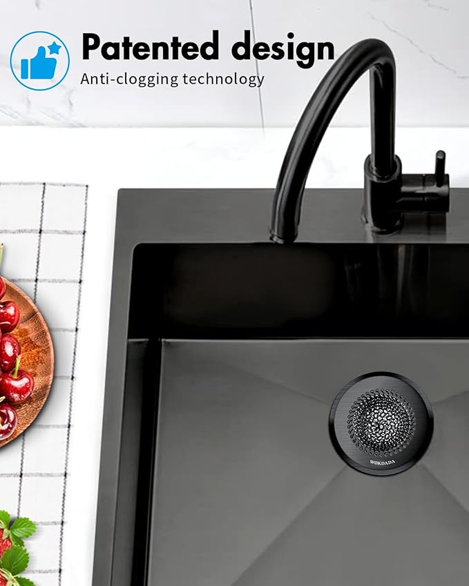 Revolutionary Kitchen Sink Drain Strainer, Patented Reversible Kitchen Sink
