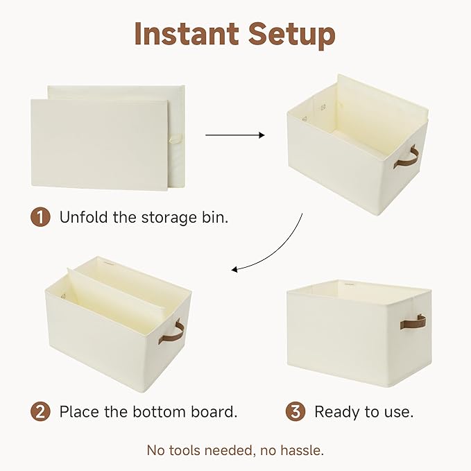 StorageWorks Foldable Storage Bins