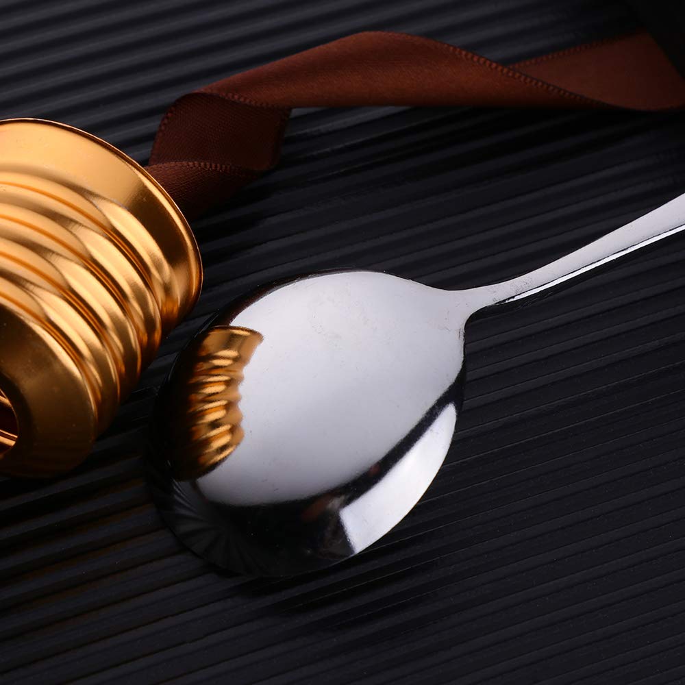 Broth Round Spoon Set, 12 Piece Reusable Stainless Steel Dinner Table Cereal Soup Spoon, Camping Ramen Spoons,Silver,dishwasher safe