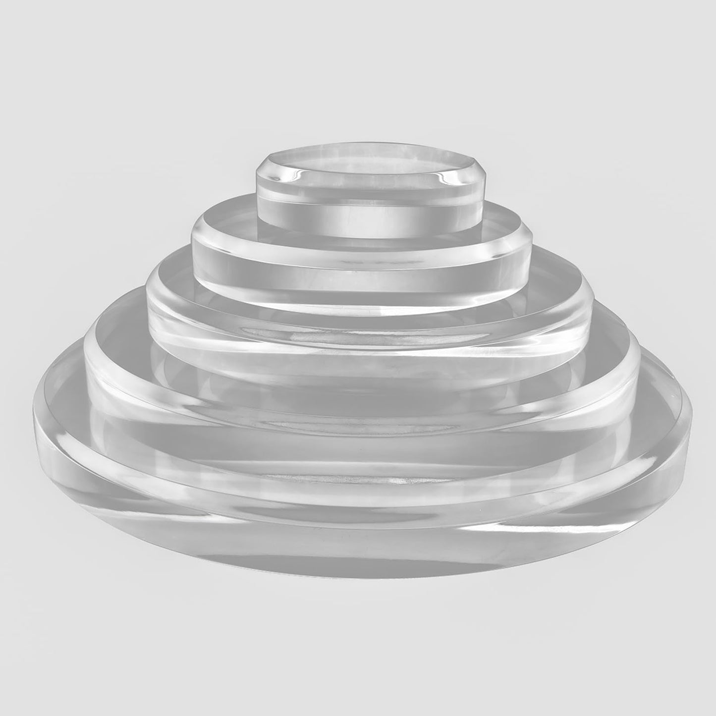 CiaoHER 1in Beveled Acrylic Disc Display Block, Round, 8"