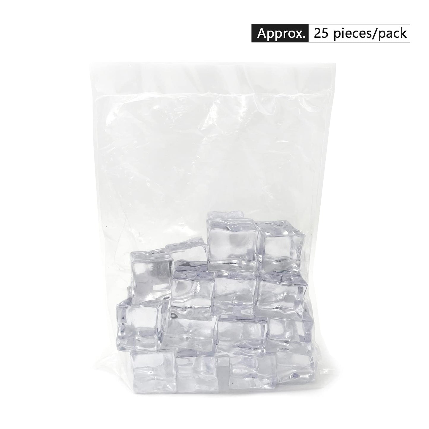 LYFJXX Fake Ice Cubes, 30 mm 25 PCS Artificial Acrylic Crystal Diamonds for Vase Fillers,Table Scatter, Party Favor, Wedding Decoration, Photography Props, Food Display, DIY crafts