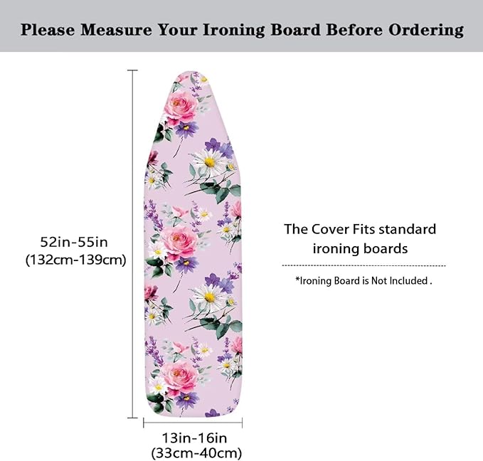 Daisy Flower Ironing Board Cover Standard Ironing Board Protector Washable