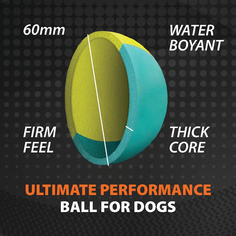SPORTSPET High Bounce Dog Balls Smoothie Edition, Rubber Dog Balls, Floating Fetch Toy for Dogs, Strong and Durable Chew & Play, Safe Toy Balls for Dogs & Puppies, Pack of 3 (60mm)