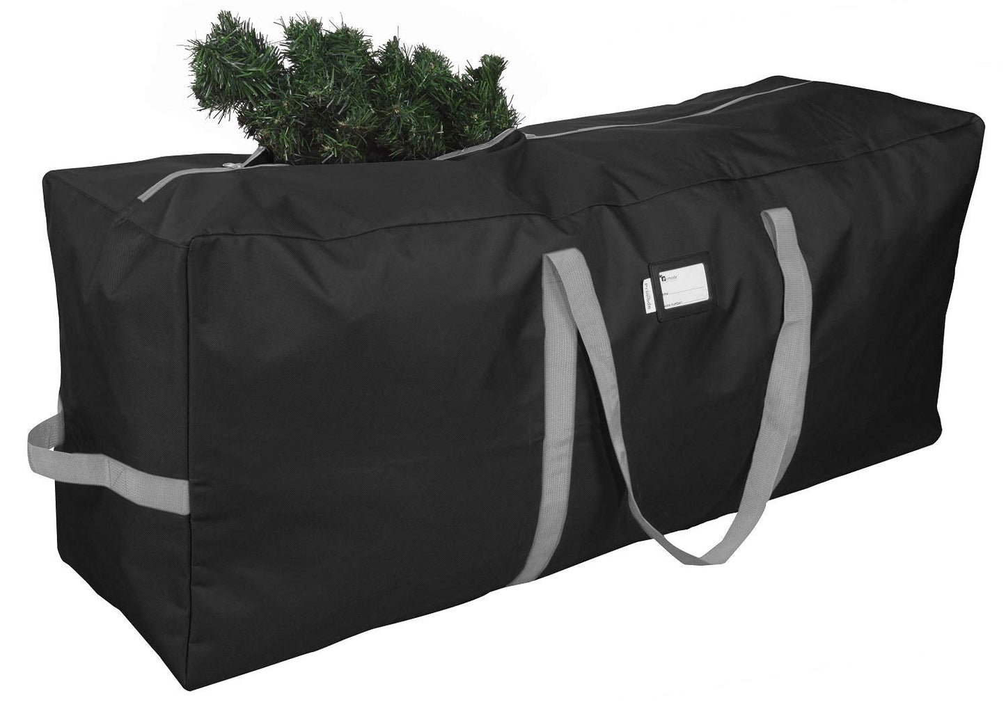 Primode Heavy Duty Christmas Tree Storage Bag, Fits Up to 9 Ft. Tall Disassembled Trees, 25" H X 20" W X 65" L, Durable 600D Oxford Material, Heavy Duty Xmas Storage Container (Black)