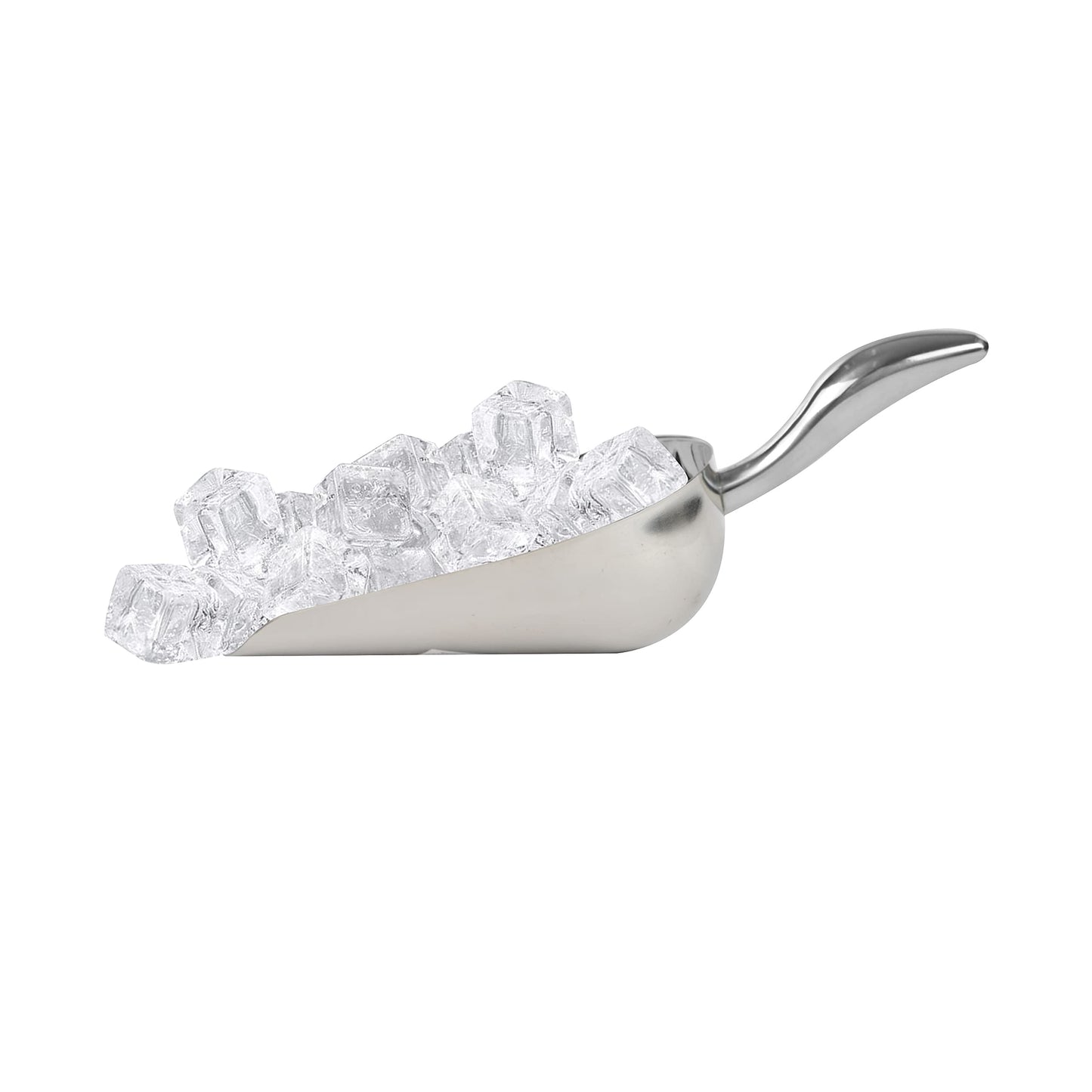 LEMONSODA Stainless Steel Utility Ice Scoop - 14 Ounces - Rustproof Metal - Great for Bar, Ice, Flour, Coffee, Containers - Bar Ice Scoop, Dry Bin, Dry Goods, Candy (10.6 Inches)