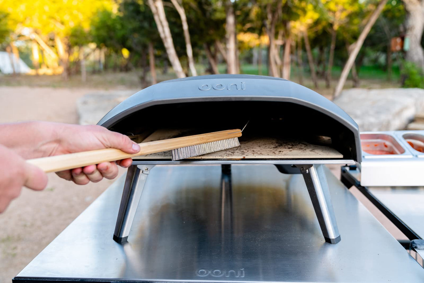 Ooni Wire Brush – BBQ and Pizza Stone Cleaner, Outdoor Cooking Tool, Grill Utensils