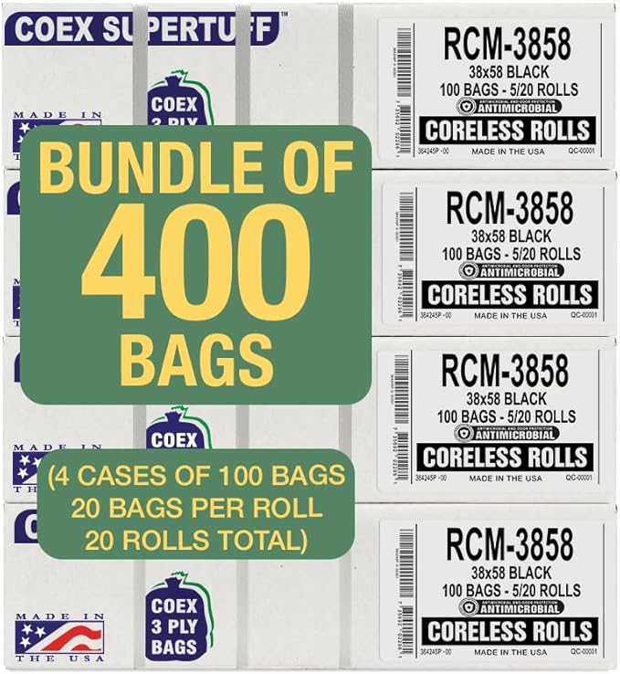 Aluf Plastics 55-60 Gallon Trash Bags