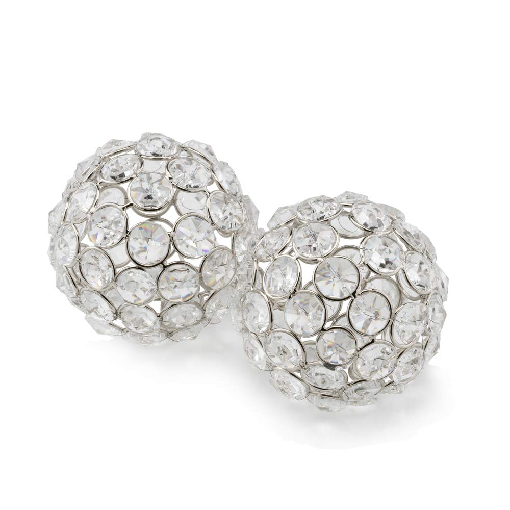 Modern Day Accents 3477 3 in. Facetas Cristal Sphere - Set of 2