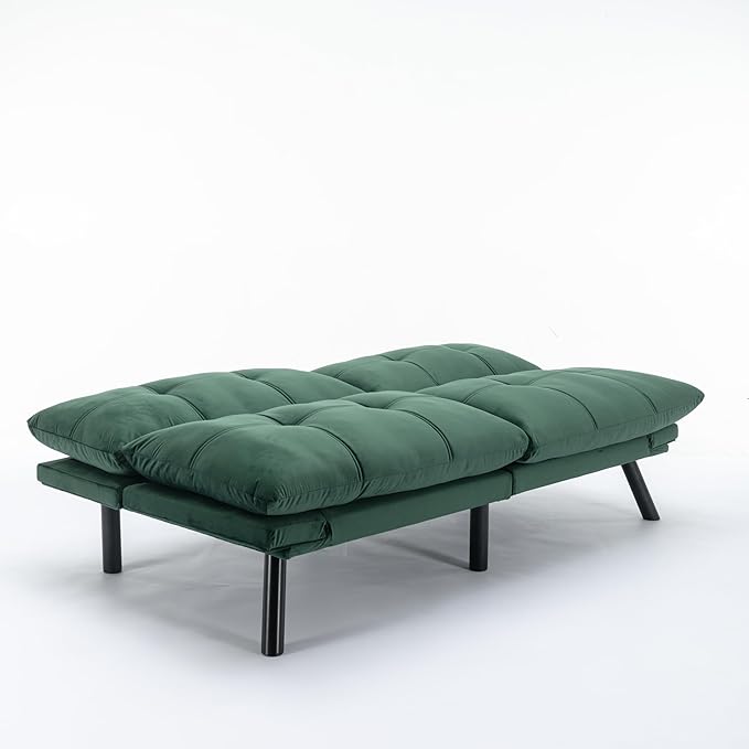 GDFStudio Hayezc Loveseat Sofa, Convertible Sofa Bed, 2-in-1 Folding Modern