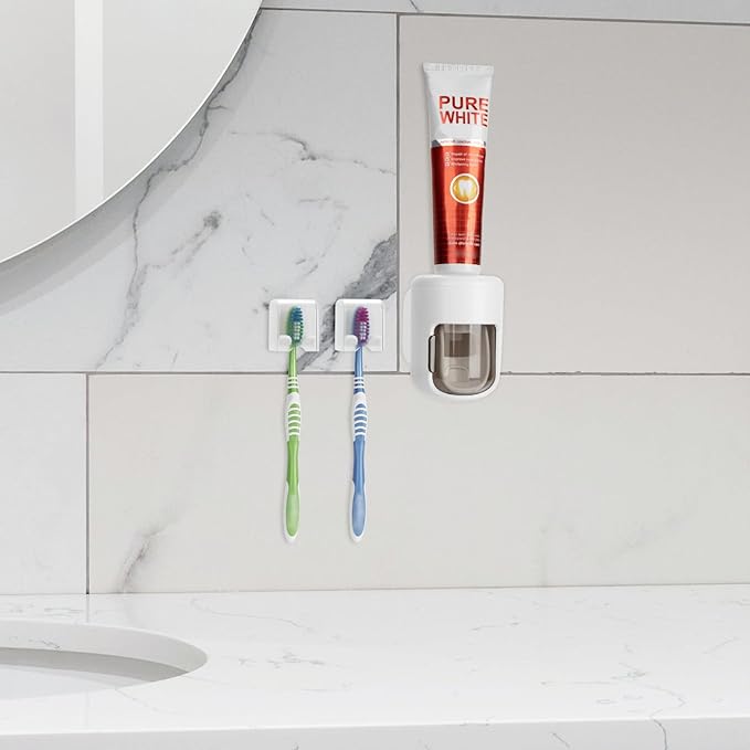 4 Pack Toothbrush Holder Wall Mounted