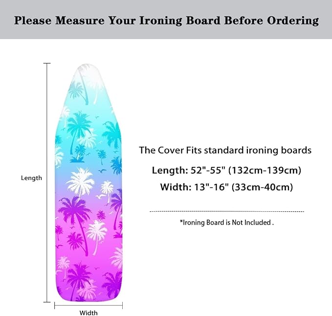 Tropical Palm Tree Leaf Ironing Board Cover