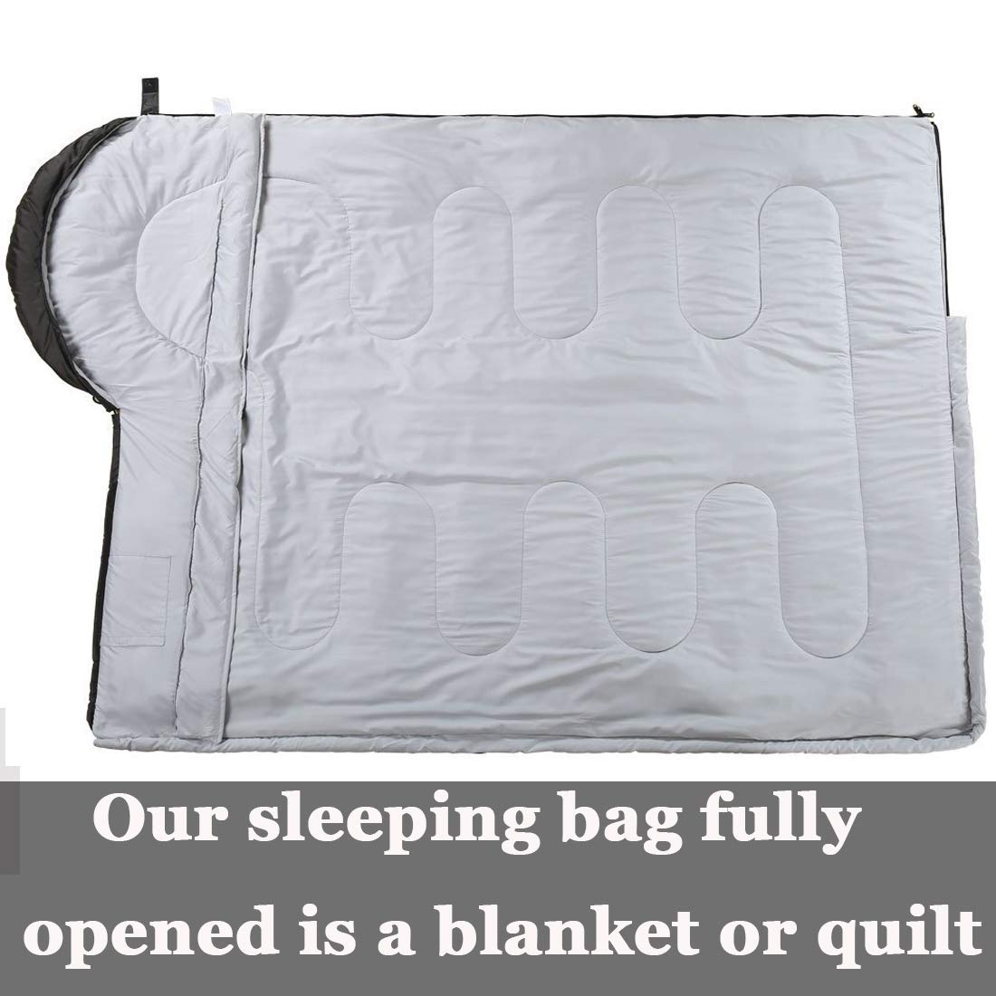 3-4 Season Sleeping Bag for Adults & Kids, Lightweight Warm Cold Weather Camping Bag with Waterproof Compression Sack – Portable for Hiking, Backpacking, Traveling & Outdoor Adventures (Dark Gray)