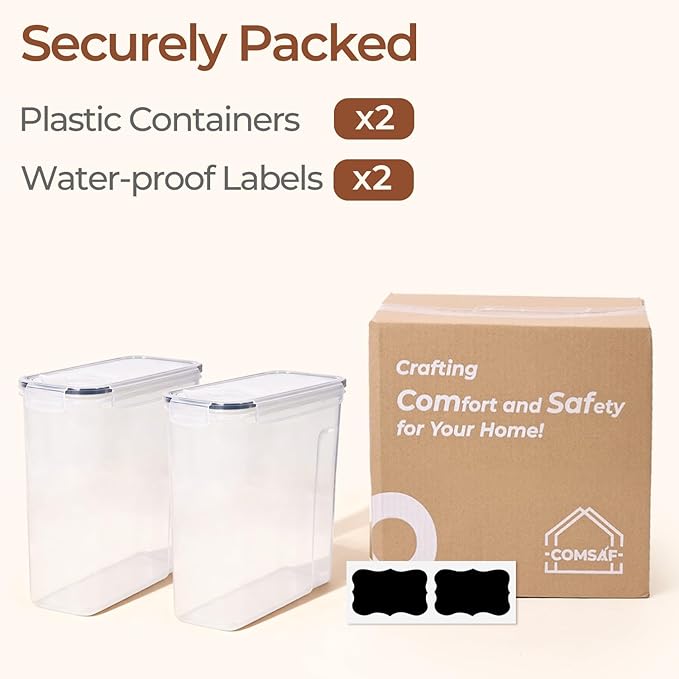ComSaf Cereal Storage Containers Set – Airtight Food Storage