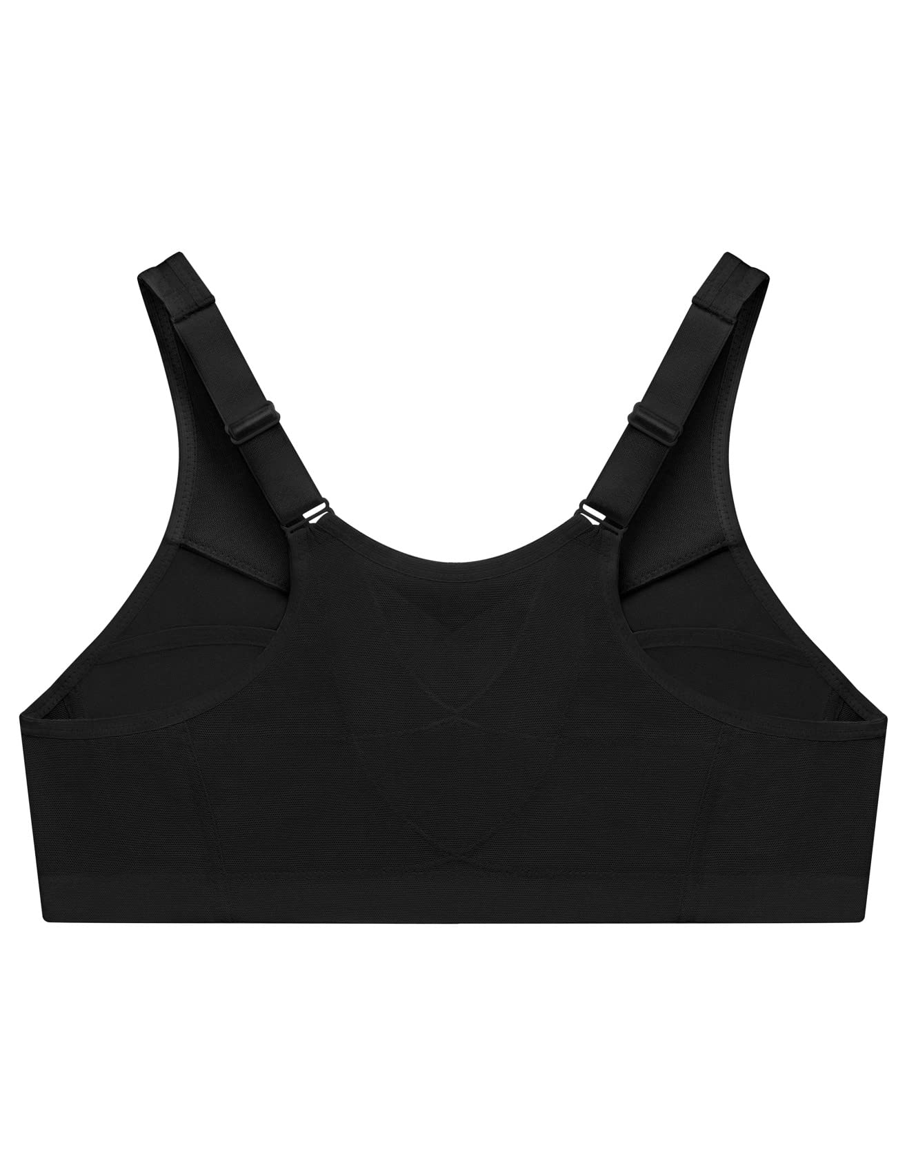 Glamorise Full Figure Plus Size MagicLift Front-Closure Posture Back Bra Wirefree #1265 Black 36C