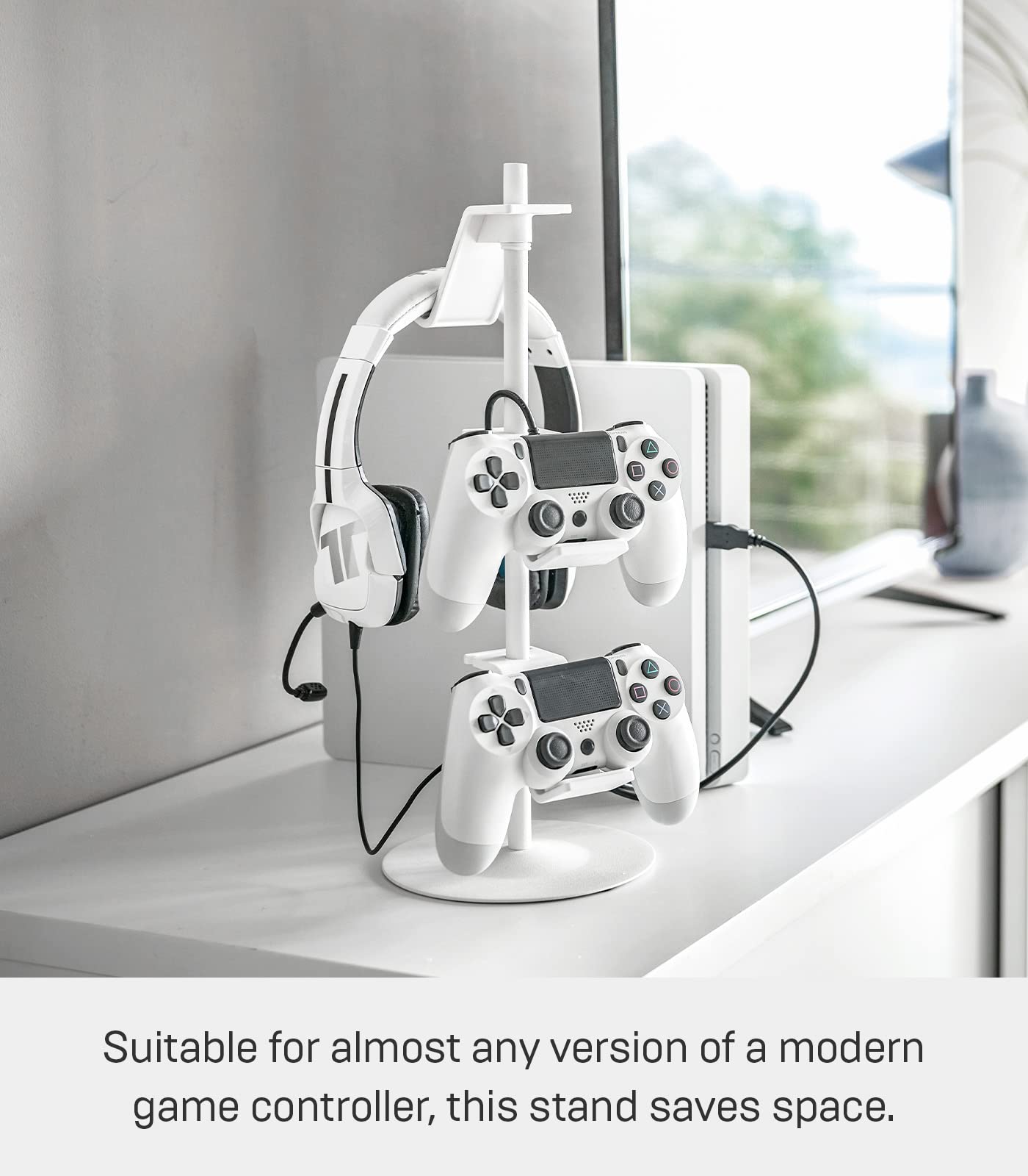 Yamazaki Home Smart Universal Adjustable Game Controller Stand/Controller Holder - Steel