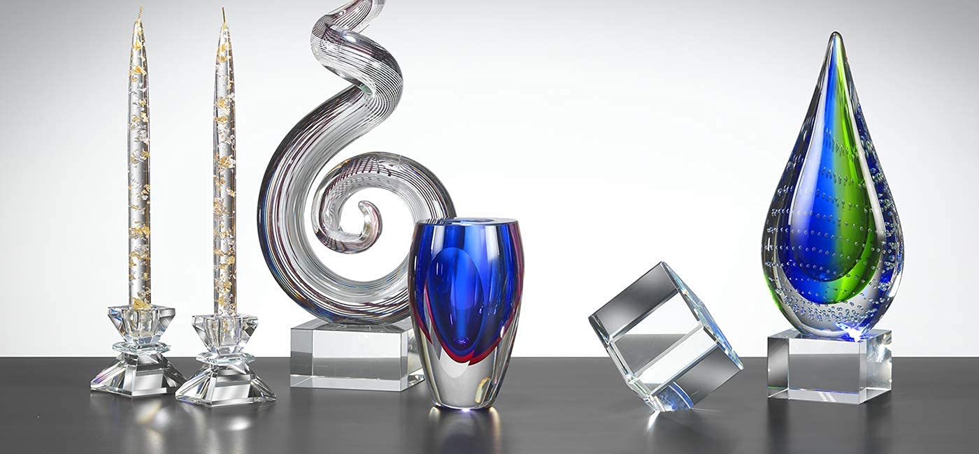 Badash Entangle Murano-Style Art Glass Sculpture Centerpiece, 10 Inch
