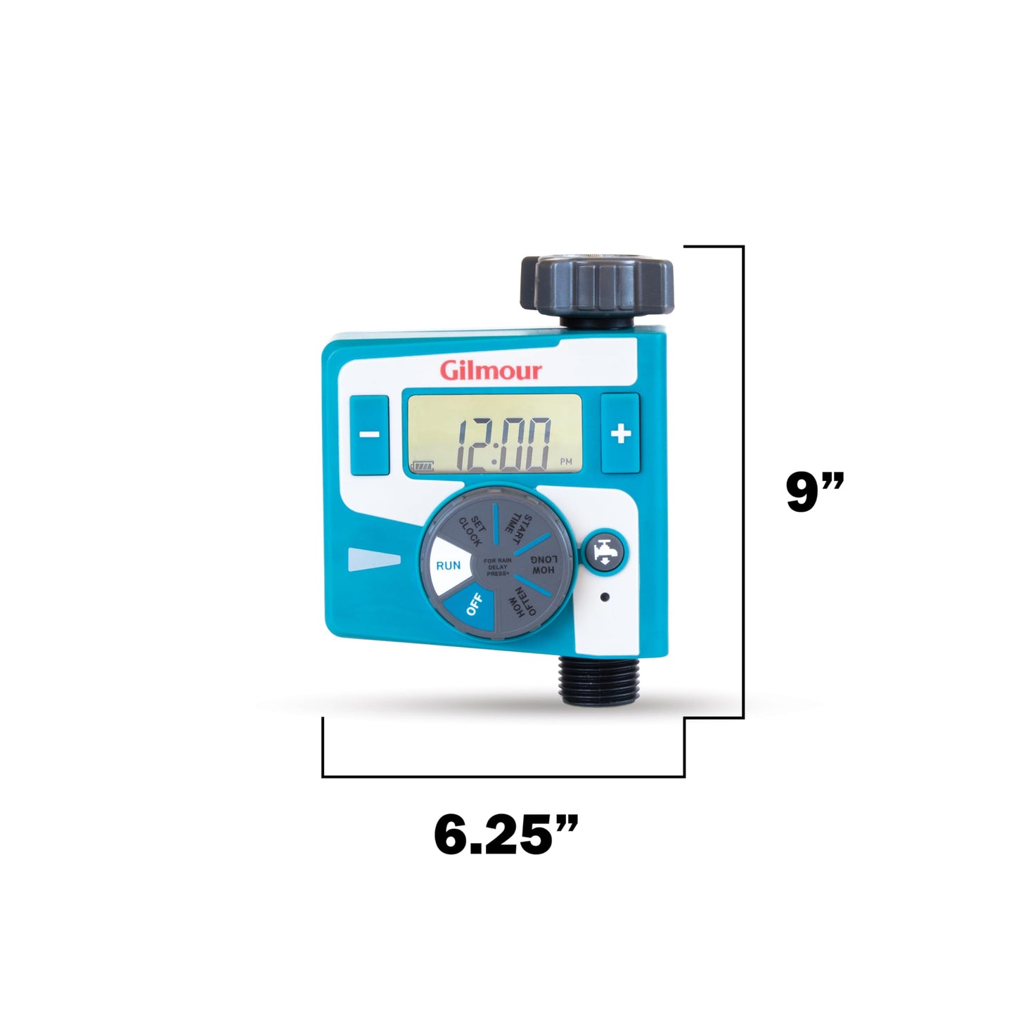 Gilmour Single Outlet Electronic Water Timer for Garden Hose, Irrigation Timer for Sprinklers and Drip Lines, Blue