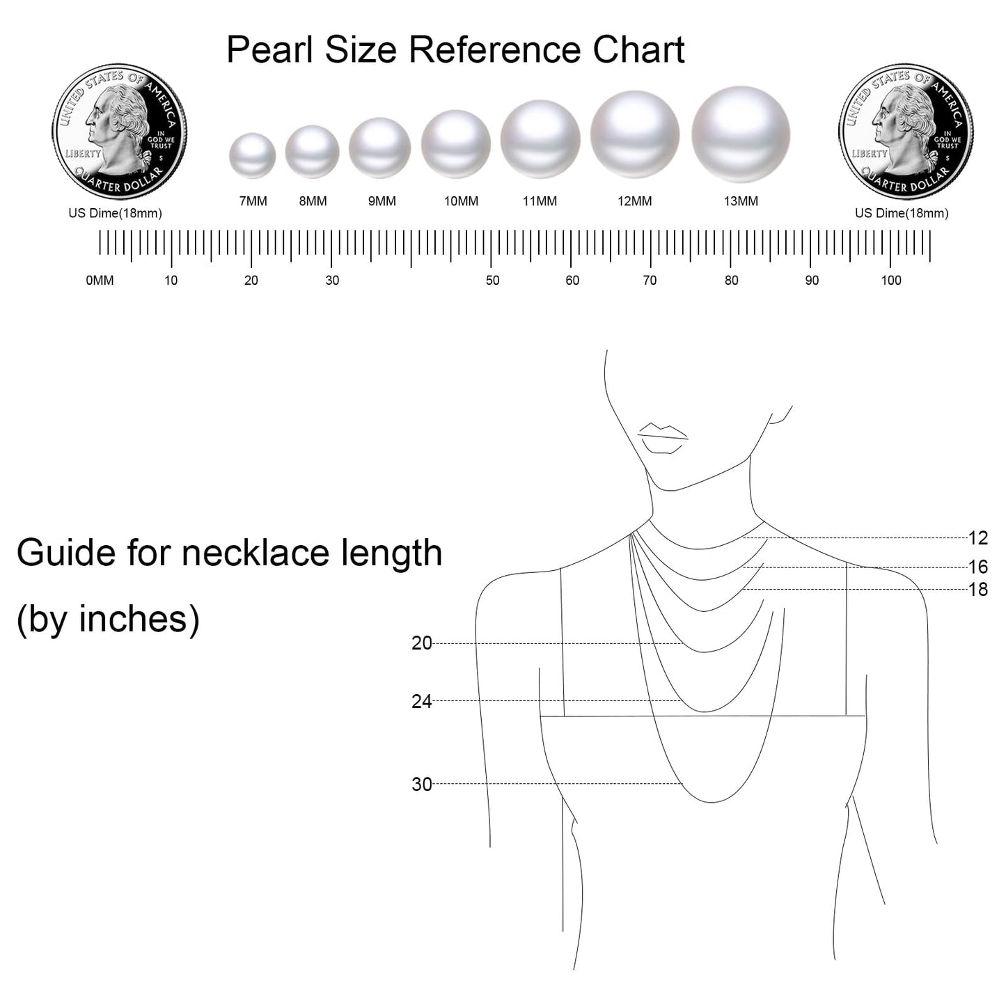 13 mm Bow Pearl Necklace 925 Sterling Silver Jewelry 5A Cubic Zirconia Pendant Necklace Gifts for Mom Women Girlfriend Grandma Lover Her Wedding Birthday Anniversary Engagement Valentine's Day