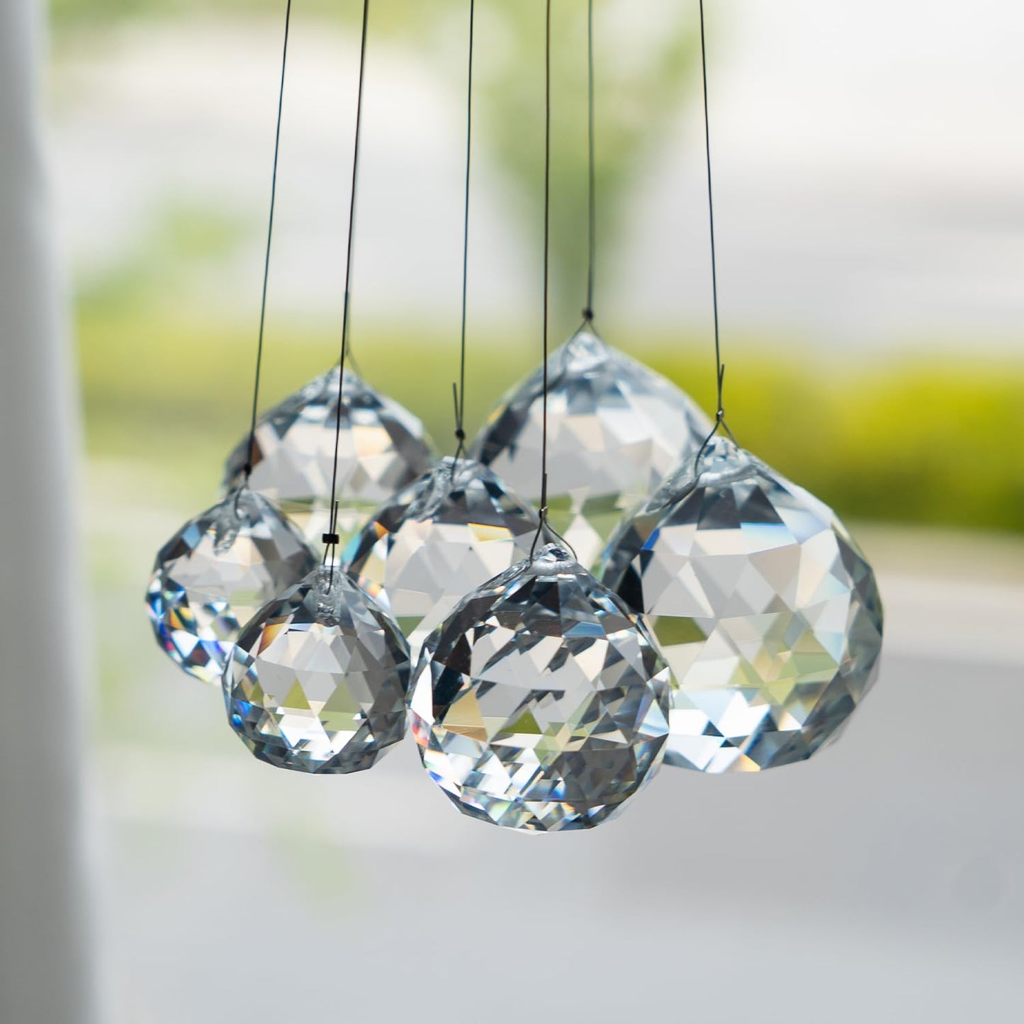 20mm 30mm 40mm Clear Crystal Ball Prism Suncatcher - 13 Pack K9 Glass Hanging Crystals Beads for Sun Catchers DIY Home Garden Window Wedding Party Christmas Decor