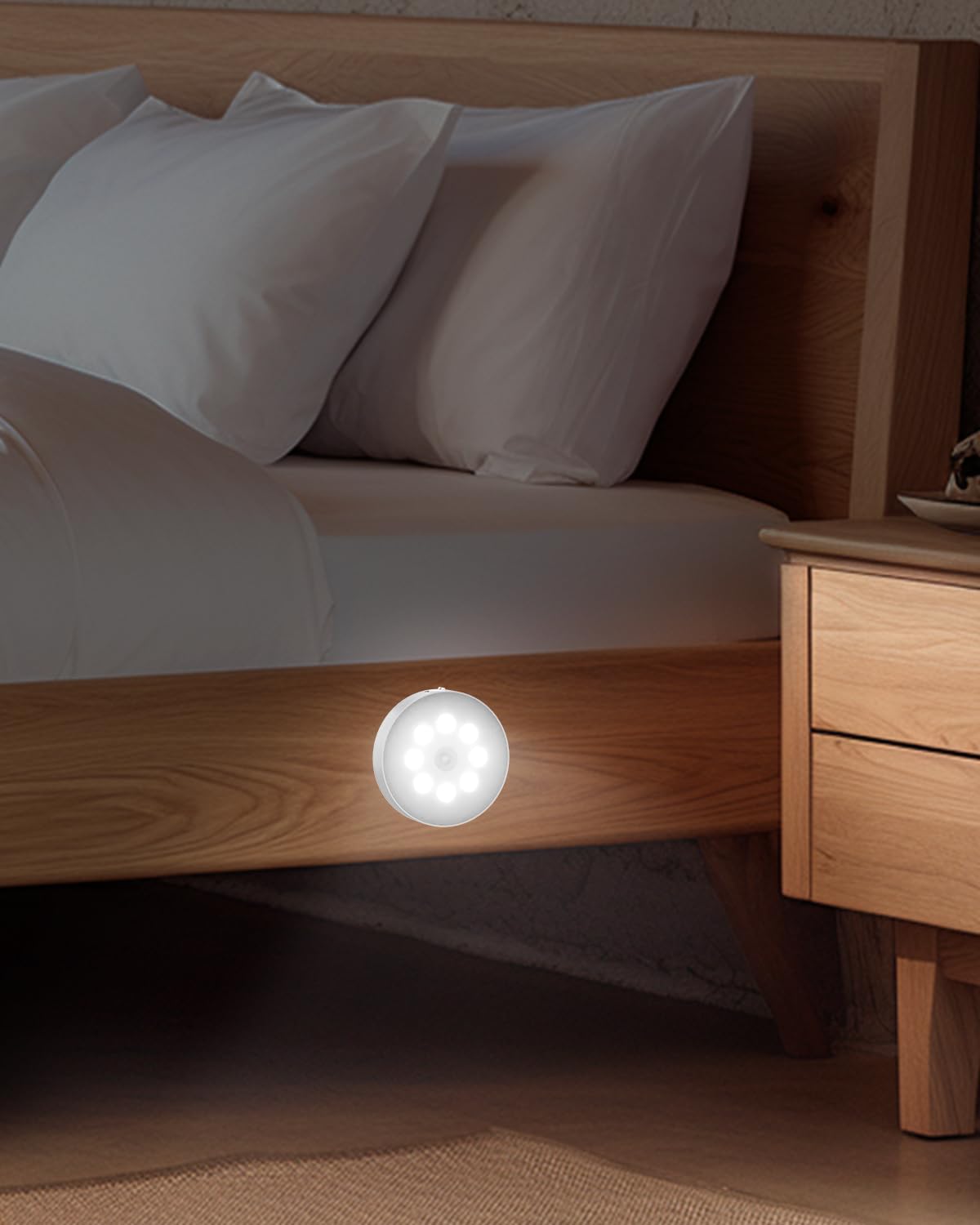 Goodea Led Under Cabinet Lighting, Motion Sensor Light Indoor, 1000mAh Puck Lights with IR Remote, Rechargeable Under Counter Lights for Kitchen,Cabinets,Closet,Stairs Indoor (6 Pack)