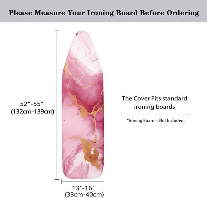 Pink Marble Ironing Board Cover Extra Iron Board Cover Protector Novelty Gifts