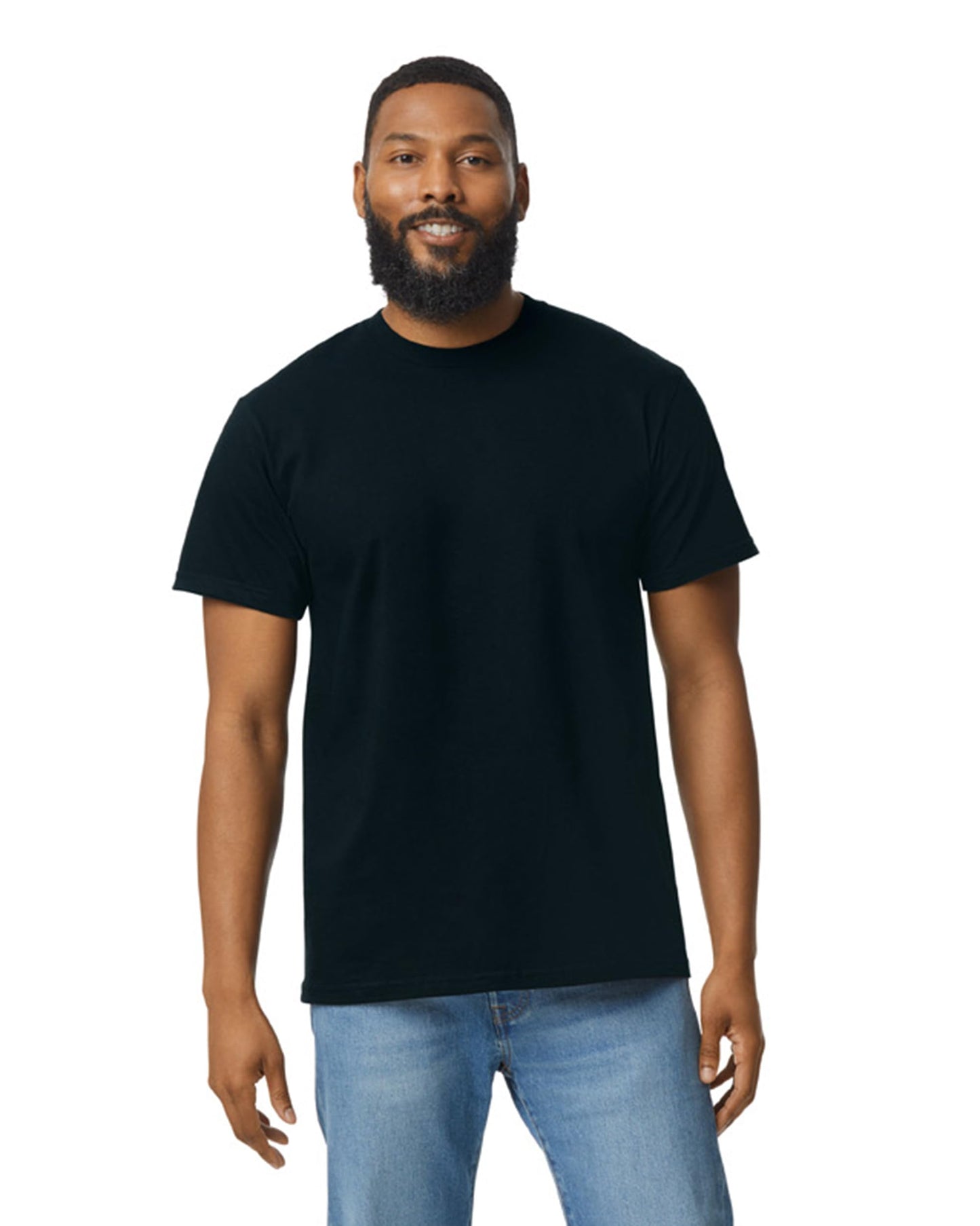 Gildan T-Shirt, Style GH000, Black (2-Pack), Small