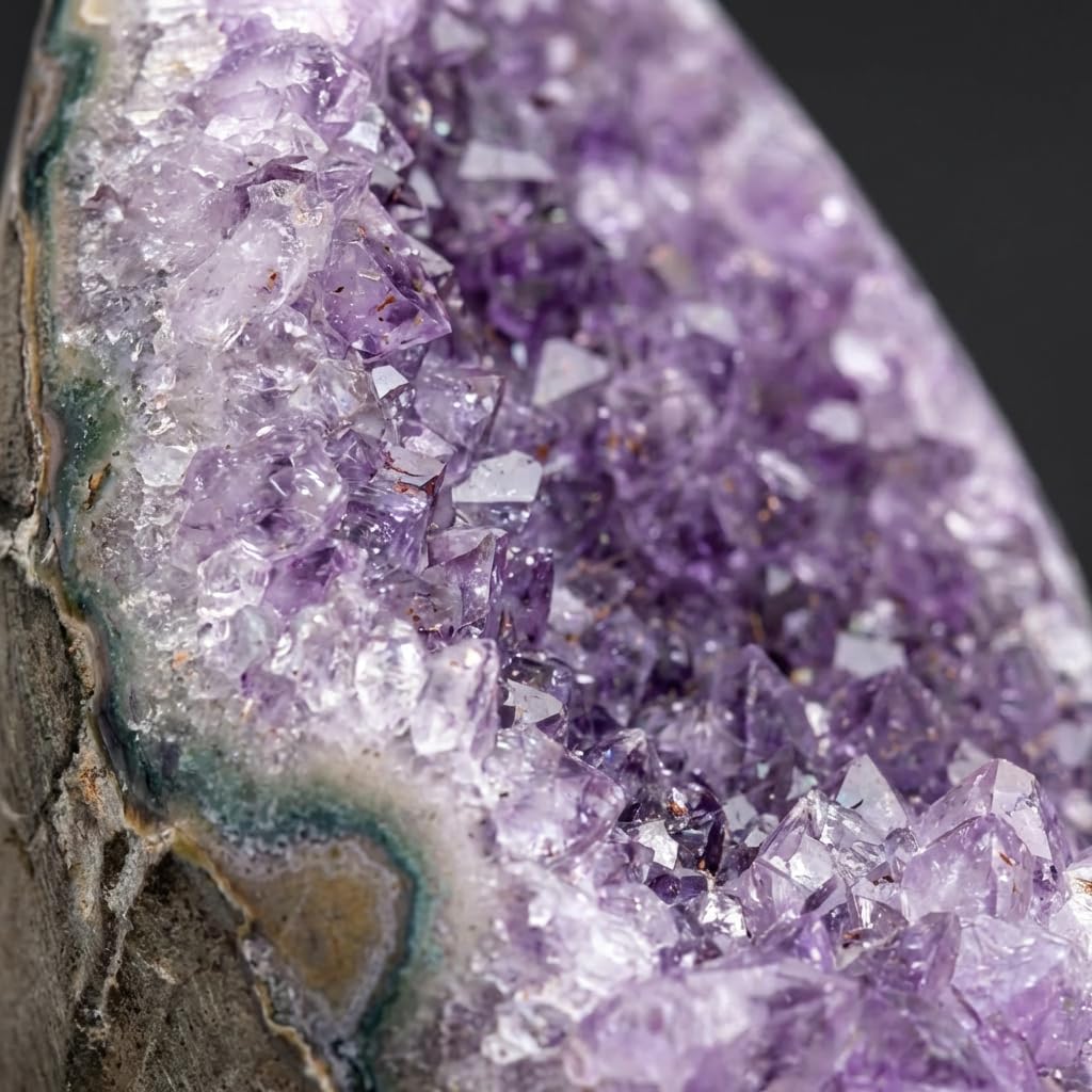 Natural Amethyst Cluster Crystal (0.5–1 lb) Raw Purple Amethyst Druzy Geode from Brazil – Healing Crystal for Meditation, Chakra Energy Balance, Reiki, Spiritual Decor & Home Decoration