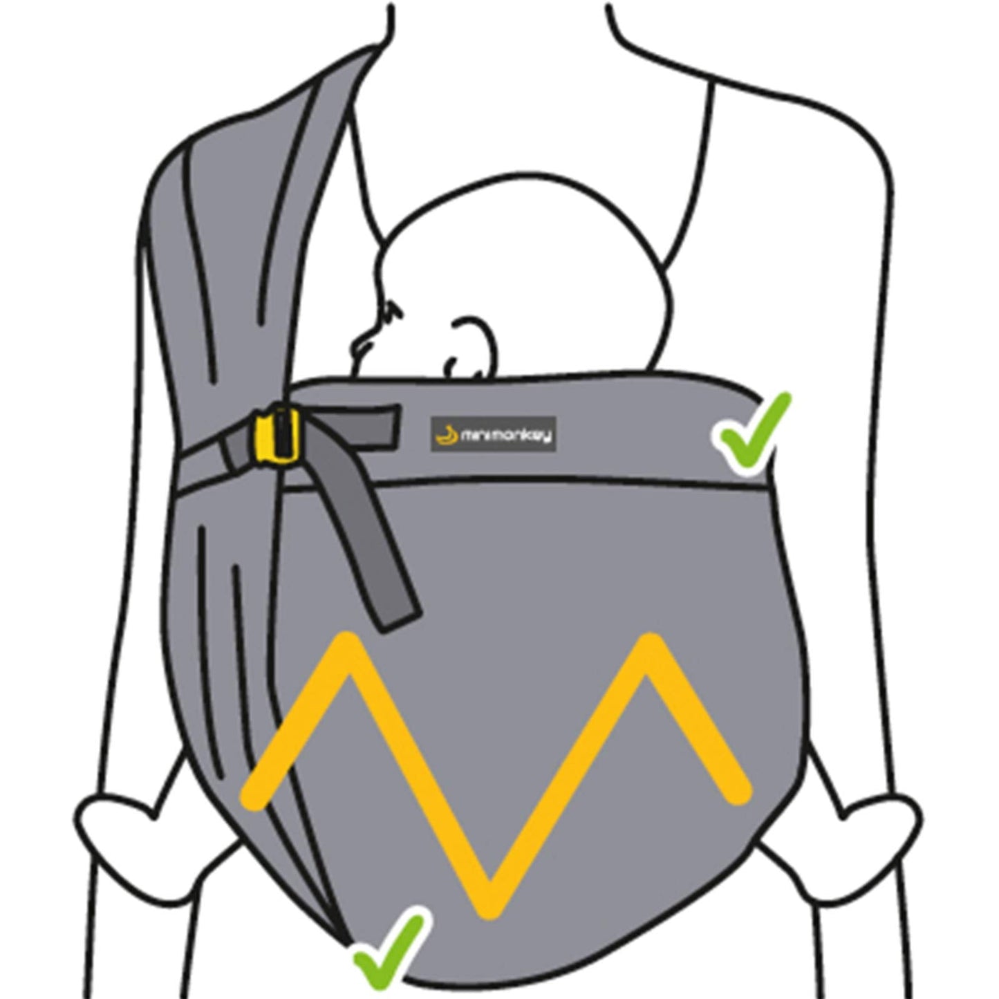 Unisex Minimonkey Grey Crossbody Bag