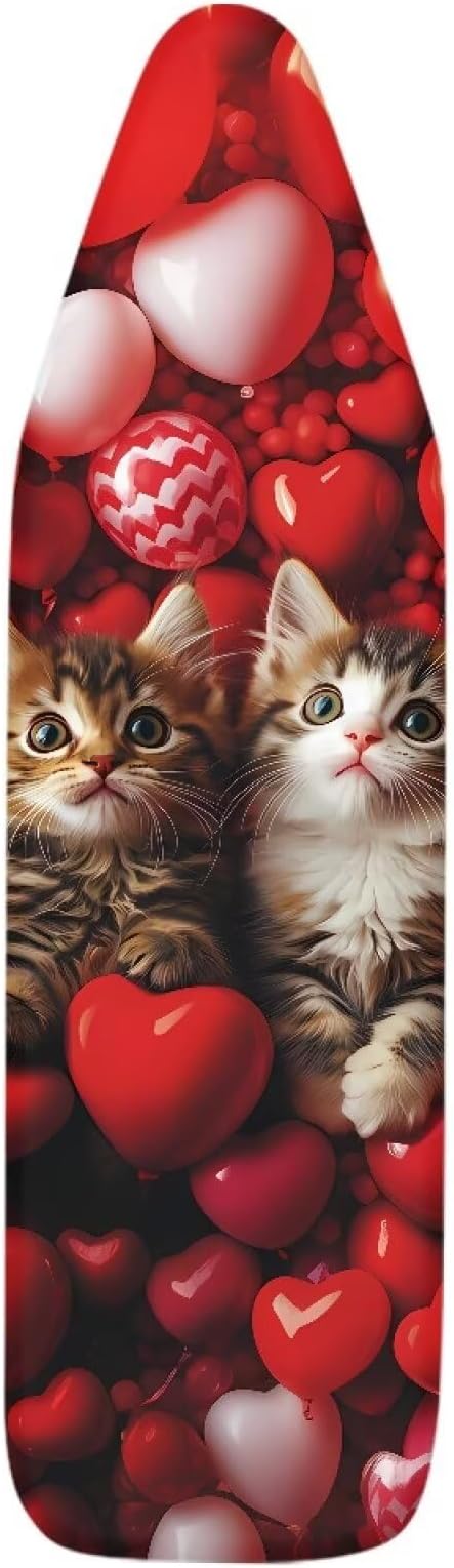 Hearts Cat Ironing Board Cover Heavy Duty Thick Padding Iron Board Covers