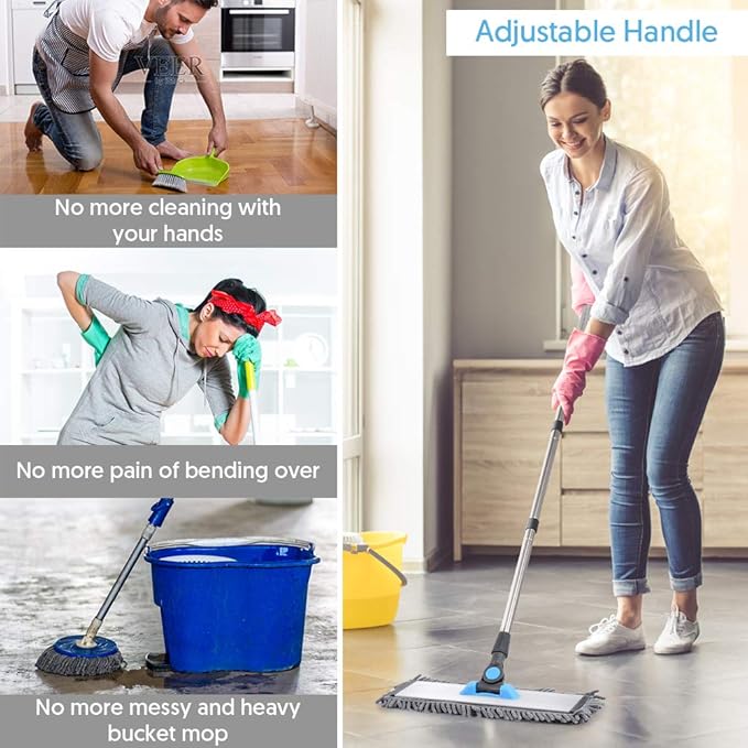 MANGOTIME Microfiber Dust Mop for Hardwood Floors