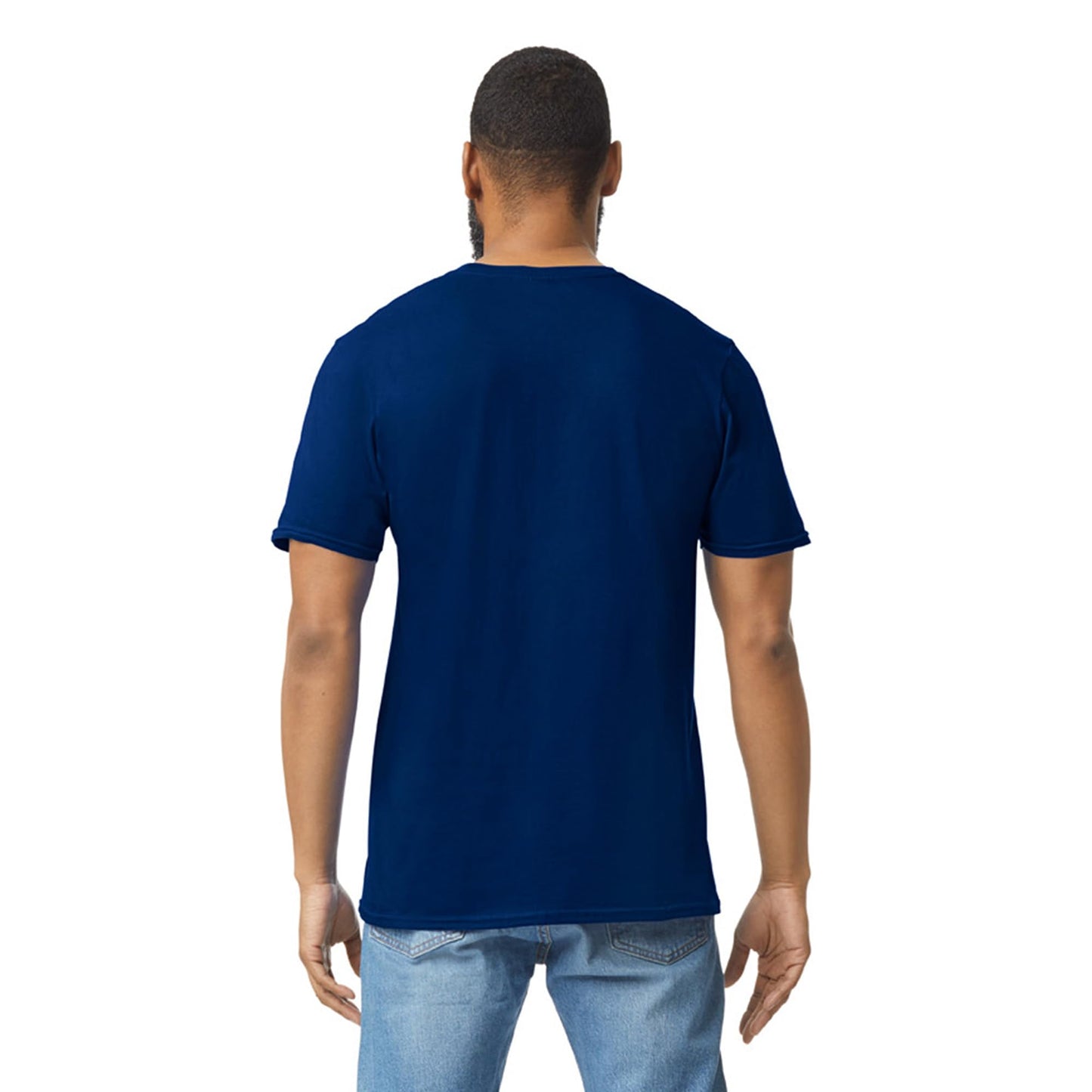 Gildan Adult Softstyle Cotton T-Shirt, Style G64000, Multipack, Navy (2-Pack), Large