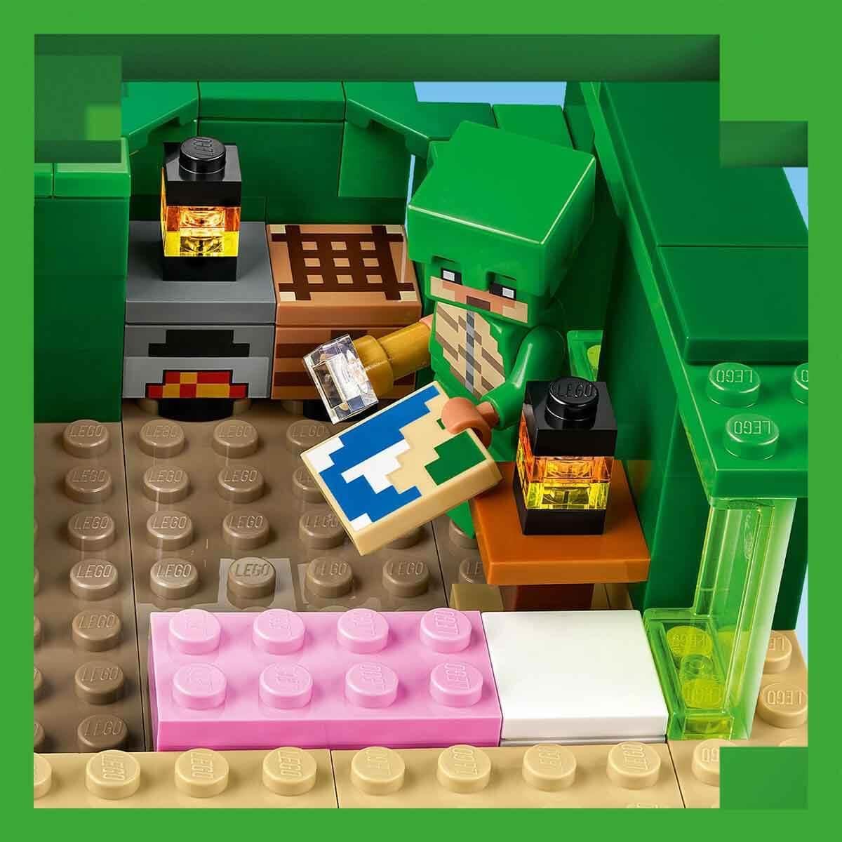 LEGO Minecraft The Turtle Beach House Animal-Care Toy for Kids, Girls and Boys Aged 8 Plus Years Old, Building Set with Characters and Figures from the Game, Gift for Gamers 21254