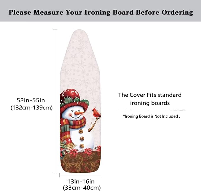 Robin Snowman Ironing Board Cover Standard Size Christmas Iron Board Cover