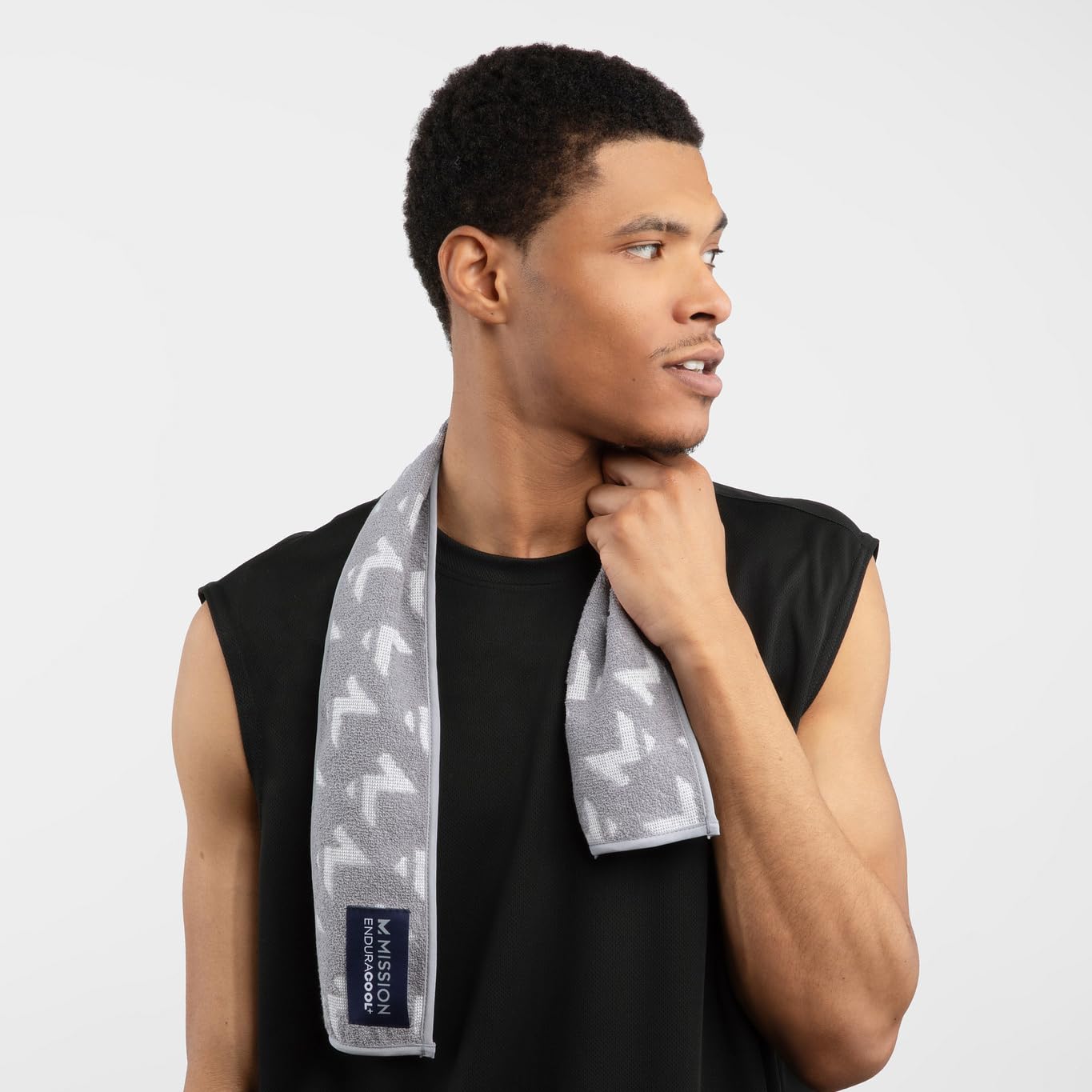 MISSION Enduracool+ Mini Performance Towel, 2 Pack, Instant Cooling Up to 8 Hours UPF 50, Fast Drying, for Outdoors, Running, Sports, Hiking, Camping, Gym (Ash Gray & Soft Blue)