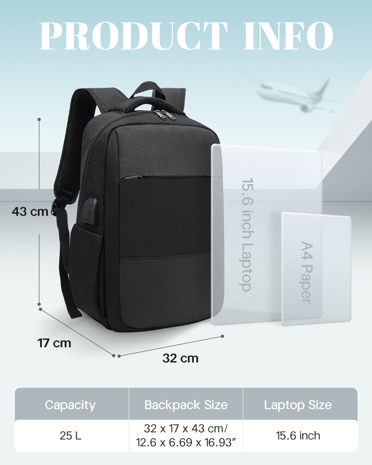 Besttravel Laptop Backpack,Anti-Theft Business Travel Work Computer Rucksack,Water Resistant College/High School Bags for Boys/Girls/Men/Women,Fits 15.6 Inch Laptop and Notebook Black