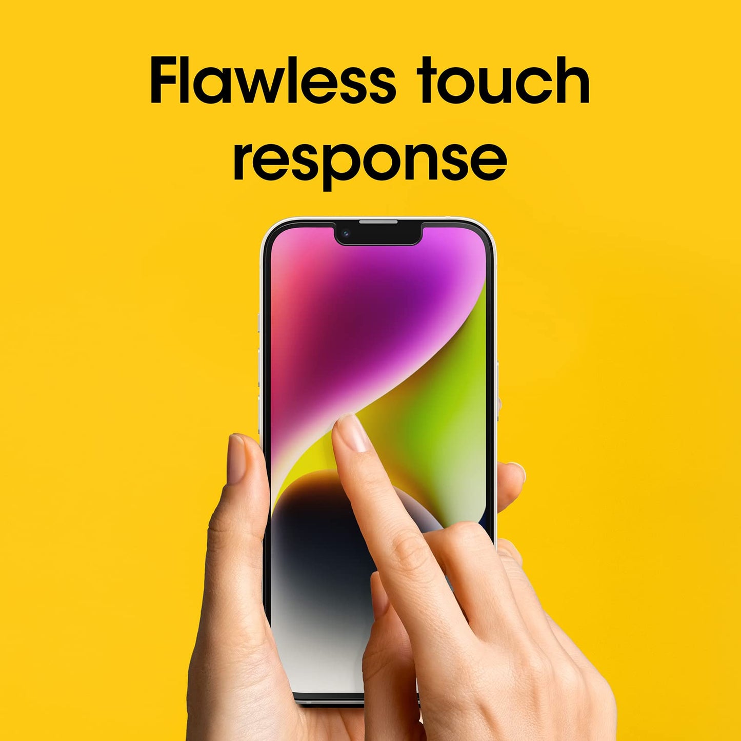 OtterBox TRUSTED GLASS Screen Protector for iPhone 14, iPhone 13 & iPhone 13 Pro, Flawless Touch Response, Fingerprint Resistant, Precision Fit, Vibrant Clarity